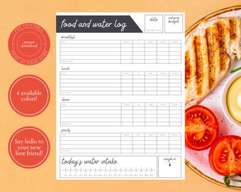 Weight Loss Tracker | Water Tracker | Calorie Counter | Calorie Intake | Food Journal |  Health Tracker