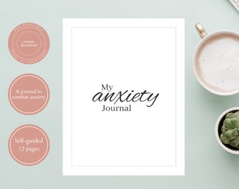Anxiety Journal | Anxiety Workbook | Anxiety Processing Guide | How to Overcome Anxiety