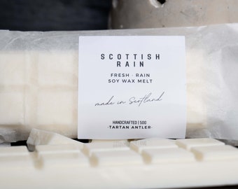 SCOTTISH RAIN SOY Wax Melt | Scottish Scents | Soy Snap Bar | Scottish Gifts | Luxury | Handmade Scotland