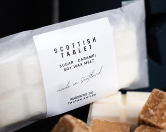SCOTTISH TABLET Soy Wax Melt | Heavily Scented | Condensed Caramel Snap Bar | Scottish Gifts | Luxury | Handmade Scotland