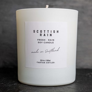 SCOTTISH RAIN Candle Scottish Candle Soy Candle Scottish Gifts Luxury Handmade Scotland zdjęcie 4