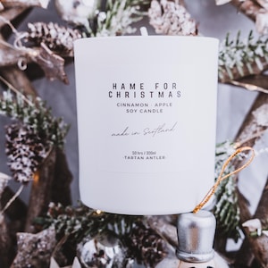 Christmas Cinnamon Apple Soy Candle: Scottish Hygge Gift