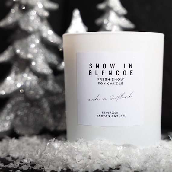 SNOW in GLENCOE Soy Candle • Scottish Gift • Luxury Winter Hygge • Fresh Scent • Made in Scotland