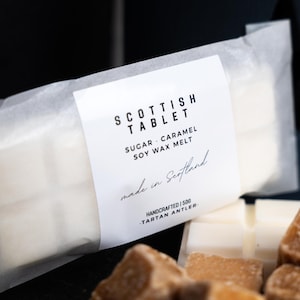 SCOTTISH TABLET Soy Wax Melt • Snap Bar • Condensed Caramel Scent • Scottish Gift • Handmade Scotland