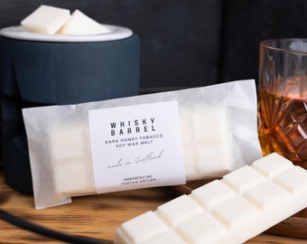 WHISKY BARREL Soy Wax Melt | Scottish Scents | Soy Snap Bar | Scottish Gifts | Luxury | Handmade Scotland