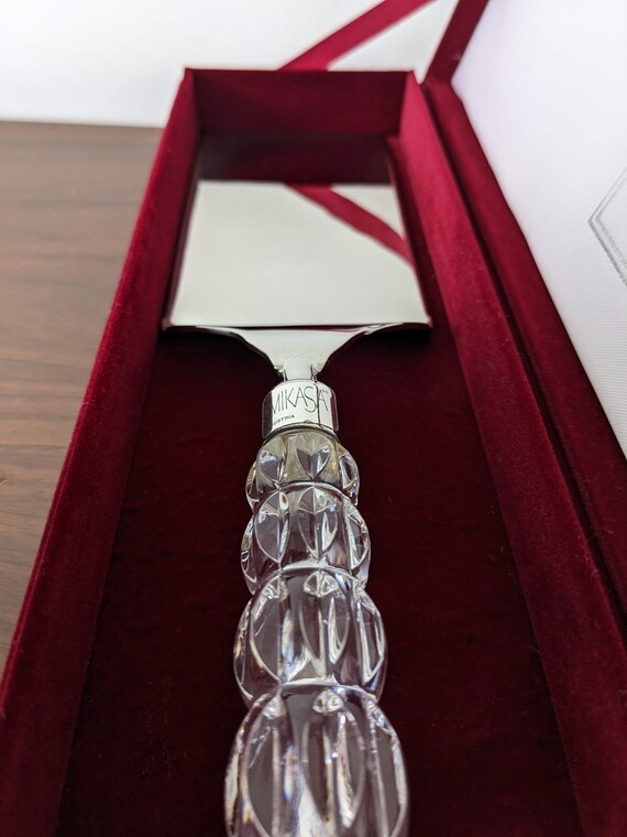 Vintage MIKASA Austria Silver Plate Lead Crystal Cake, Lasagna