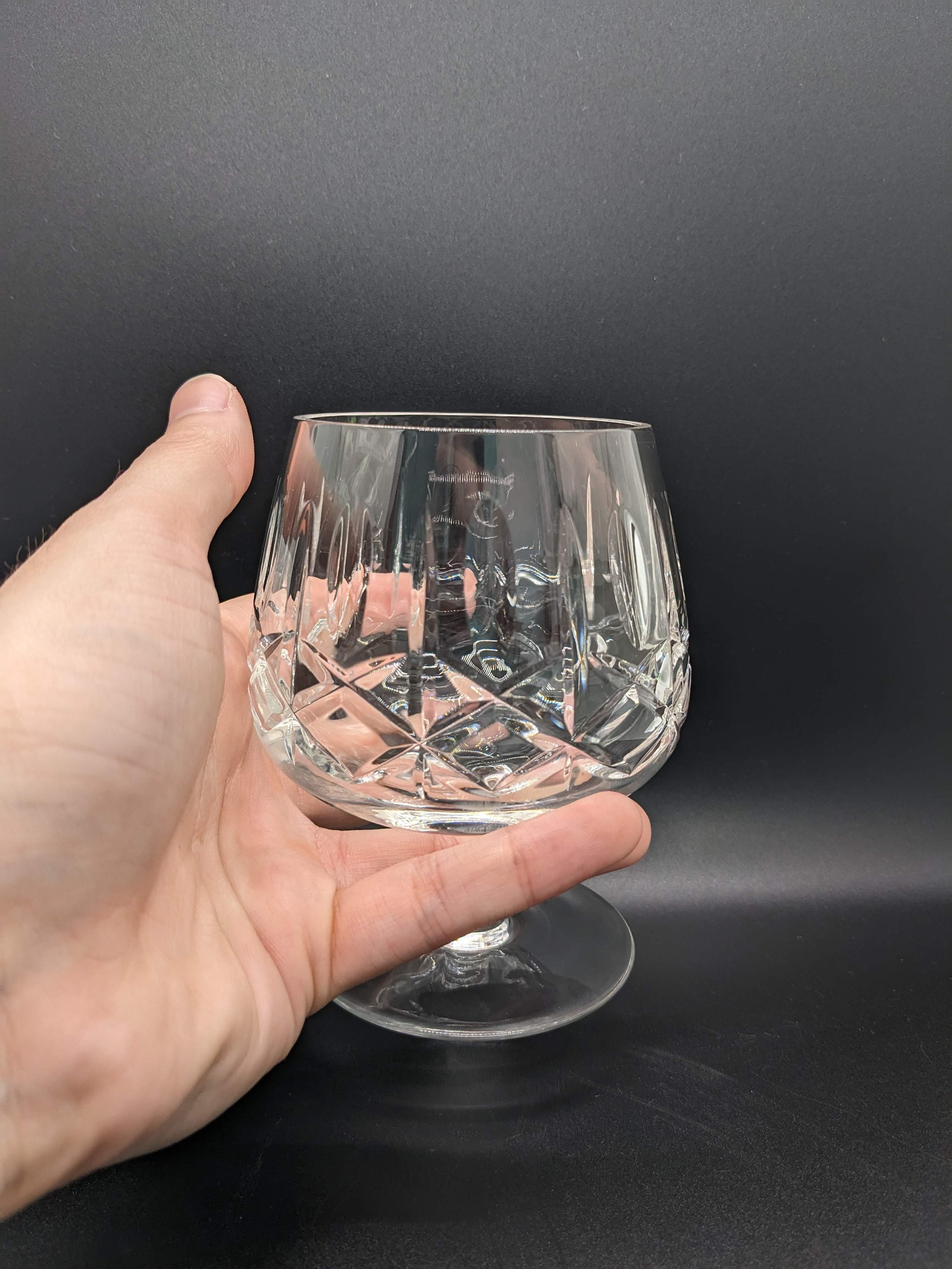 Vintage Imperial Crystal Clara Brandy Cognac Glass Snifters, Set of 2 ...