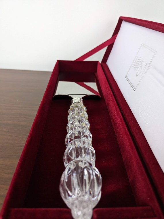 Vintage MIKASA Austria Silver Plate Lead Crystal Cake, Lasagna