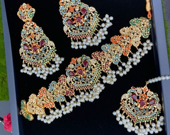 Nauratan choker ketting bruidssieraden set