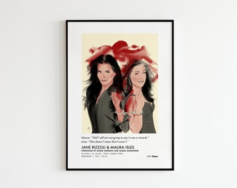 Maura and Jane Rizzoli & Isles Quote Poster | Crime Drama TV Show Print | Feminist Fan Gift | Home Decor Art