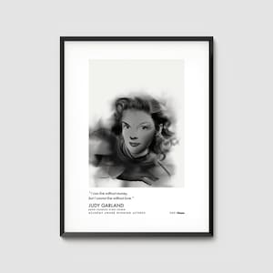 Judy Garland Vintage Quote Poster | Hollywood Icon Wall Art