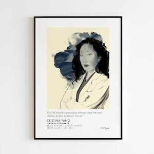Cristina Yang - Grey&#39;s Anatomy Quote Poster | Television Wall Art