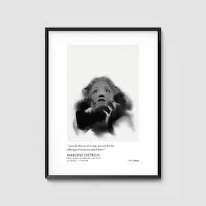Marlene Dietrich Vintage Quote Poster | Hollywood Icon Wall Art