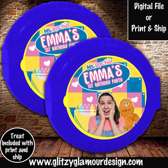 Ms. Rachel Bubble Gum, Ms. Rachel Party Favor, Toddler Birthday