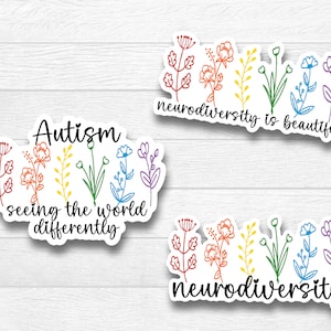 Autism Sticker | Autism seeing the world differently | neurodiversity | neurodiversity is beautiful | waterproof sticker | laptop decal