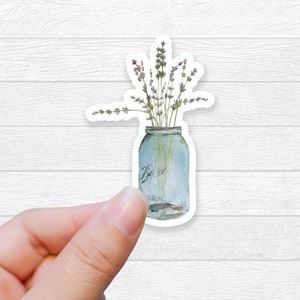 mason jar floral sticker flower bouquet sticker