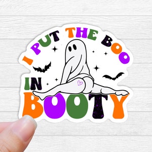 Funny Ghost Booty Sticker - Waterproof Vinyl Decal