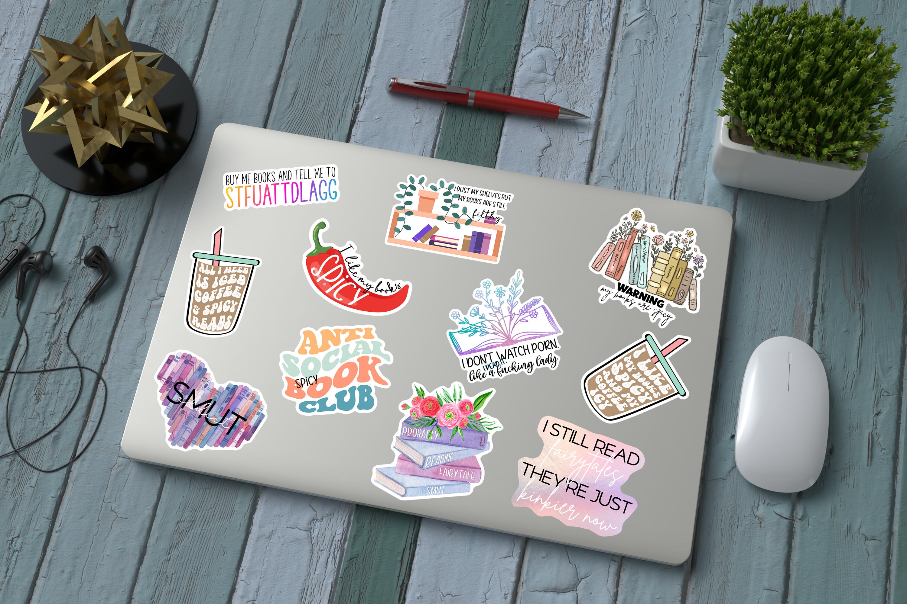 Emotional Support Kindle Sticker Bookish Sticker for Tablet - Etsy