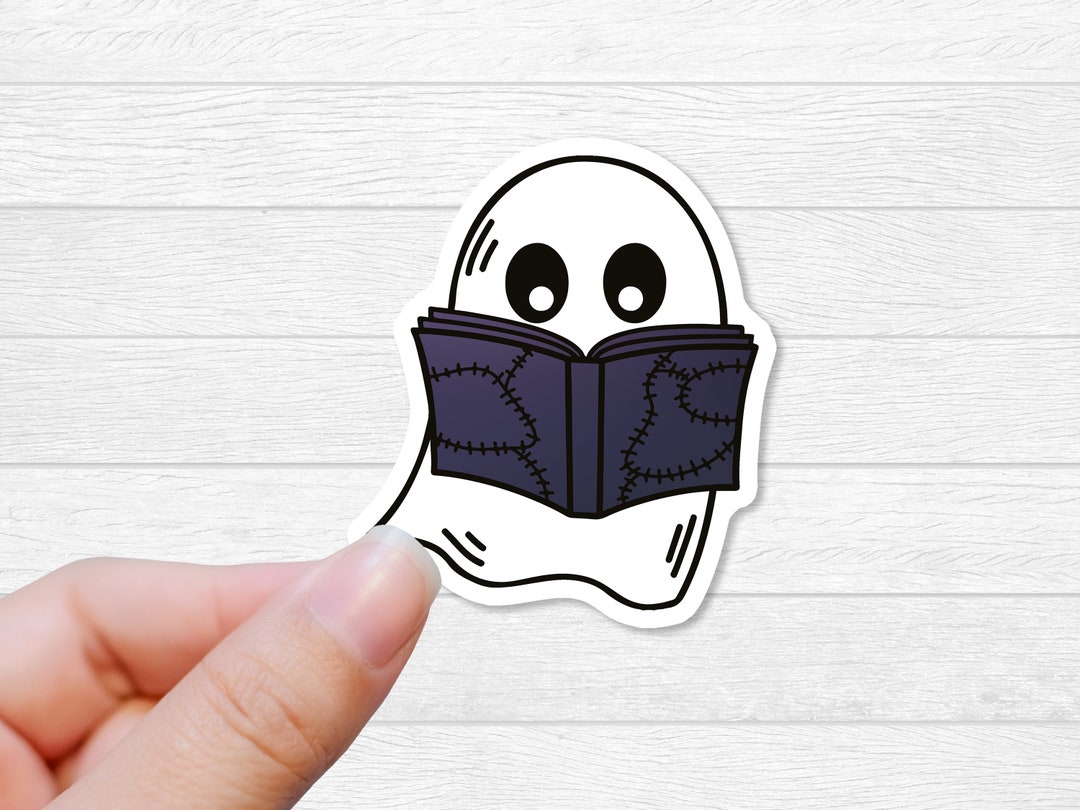 Bookish Ghost Vinyl Sticker: Halloween Reader Gift - Etsy