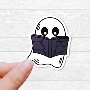 bookish ghost sticker Halloween book stickers cute ghost sticker for tablet