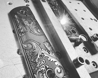 1911 Grip Scroll Designs Ai Vector Artwork