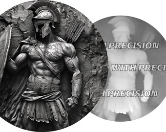 Gladiator de descarga digital STL y escala de grises