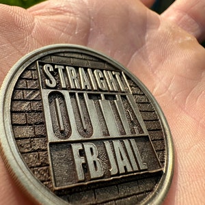 Straight Outta Jail, BMP Graustufen-Tiefenkarte, Dispositionskarte für Lightburn 3D-Scheibe