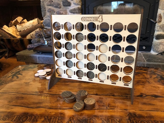 Four Up, Four in a Row Digital Download, Laser Cut File for Co2