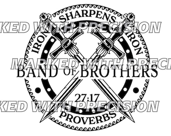 Iron Sharpens Iron Digital Download, SVG EPS AI8, Christian, Proverbs, Proverbs 27