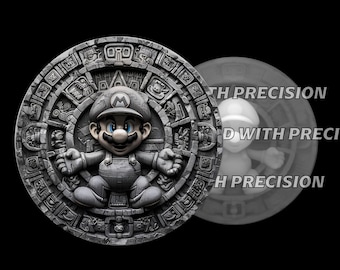 STL and Grayscale Digital Download Aztec Calender