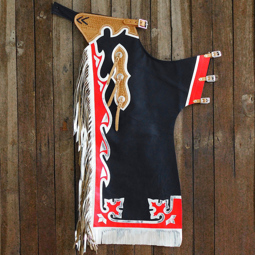 American Beautiful Handmade Bull Riding Chaps Rodeo Chaps Bronc Show ...