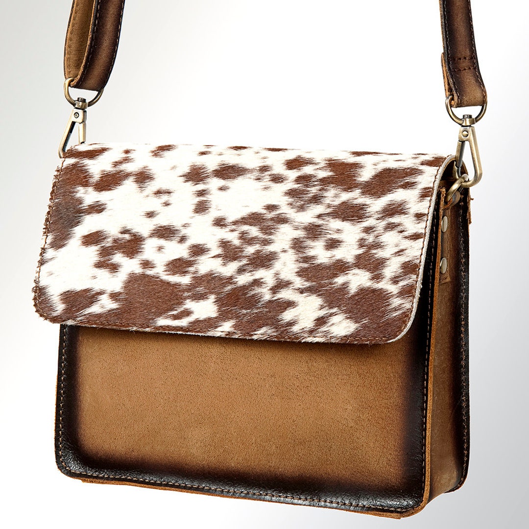 American Western Style Cross Body Bag Genuine Leather Women Etsy