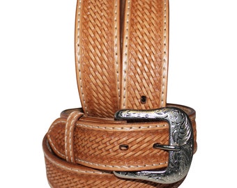 Beautiful Western Heavy-Duty Full Grain Genuine Leather Hand Crafted,Hand Tooled Unisex Holster Belt,Work Men Women CCW Brown Belt GMBTI103