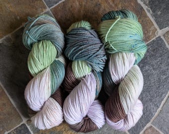 Hand dyed yarn, Baba Yaga, Cryptids and myths series, small batch dye