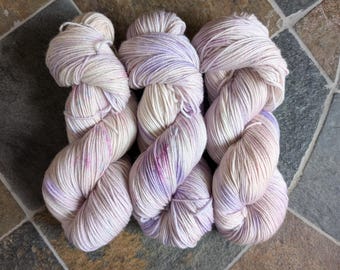 Hand dyed yarn, Lavender Sugar Cookie,  small batch dye, Desserts mini collection