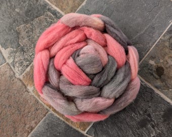 Hand Dyed Spinning Fiber - 2012 - 24 micron superwash wool- 1.9oz