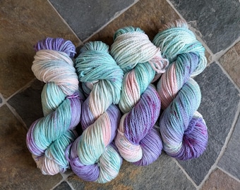 Hand dyed yarn, Moonrocks, small batch dye