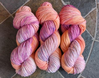 Hand dyed yarn, Conspiracy, small batch dye