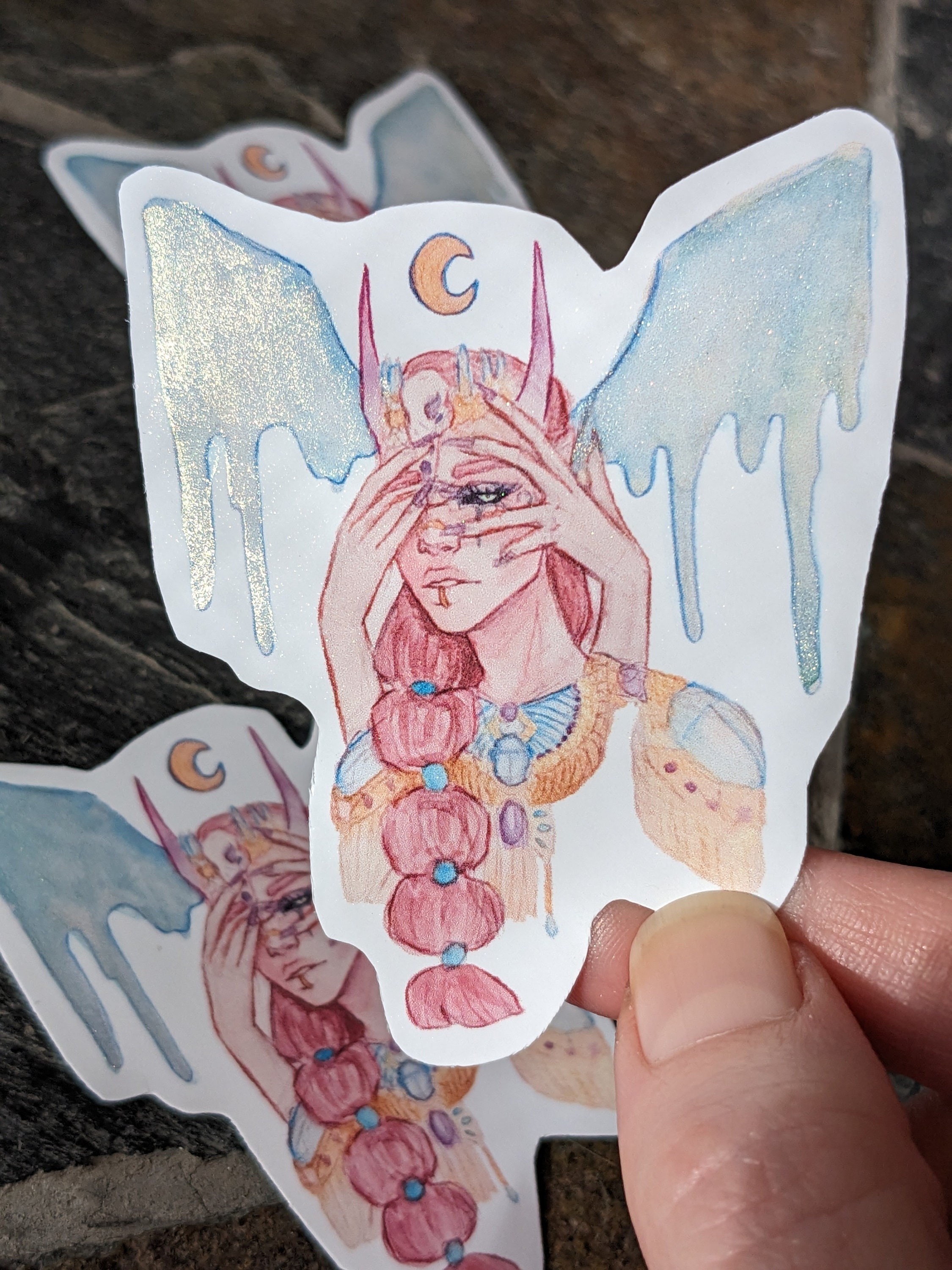 Oracle Hand Embellished Vinyl Sticker - Etsy