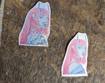 Beauty Queen Demon- handmade vinyl stickers