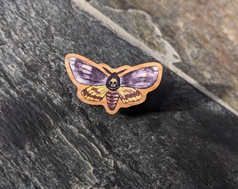 Death's Head Hawkmoth Synthetic Wood Pin V.2