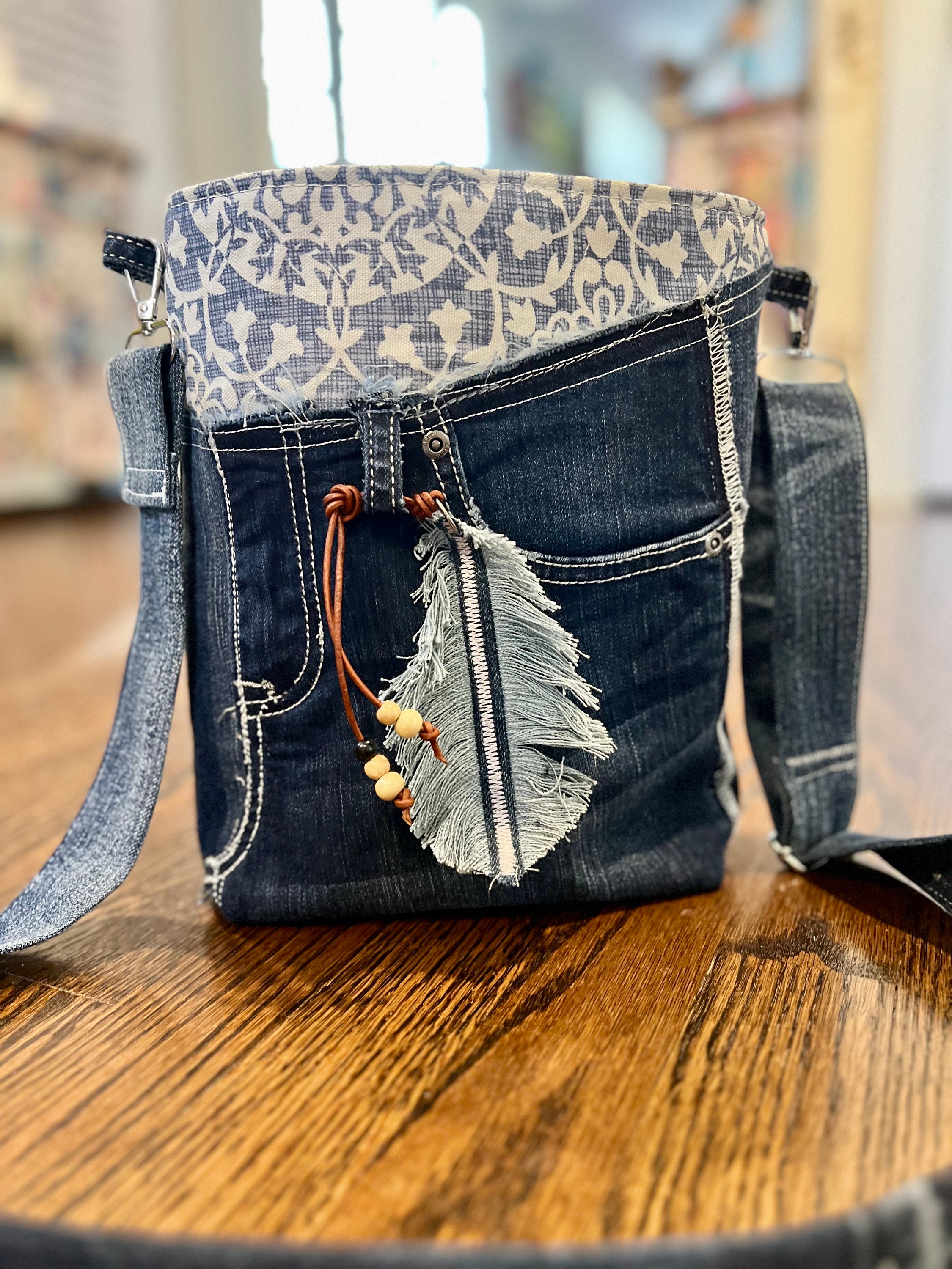 Craftsy Style Tailor - Upcycled Denim Tote Bag | Handmade Blue Jean Purse  Order here https://www.etsy.com/listing/1395197868/upcycled-denim-tote-bag-handmade-blue  #UpcycledDenimLevis #ReclaimedDenimTote #HandmadeDenimBag #LevisHandbag ...