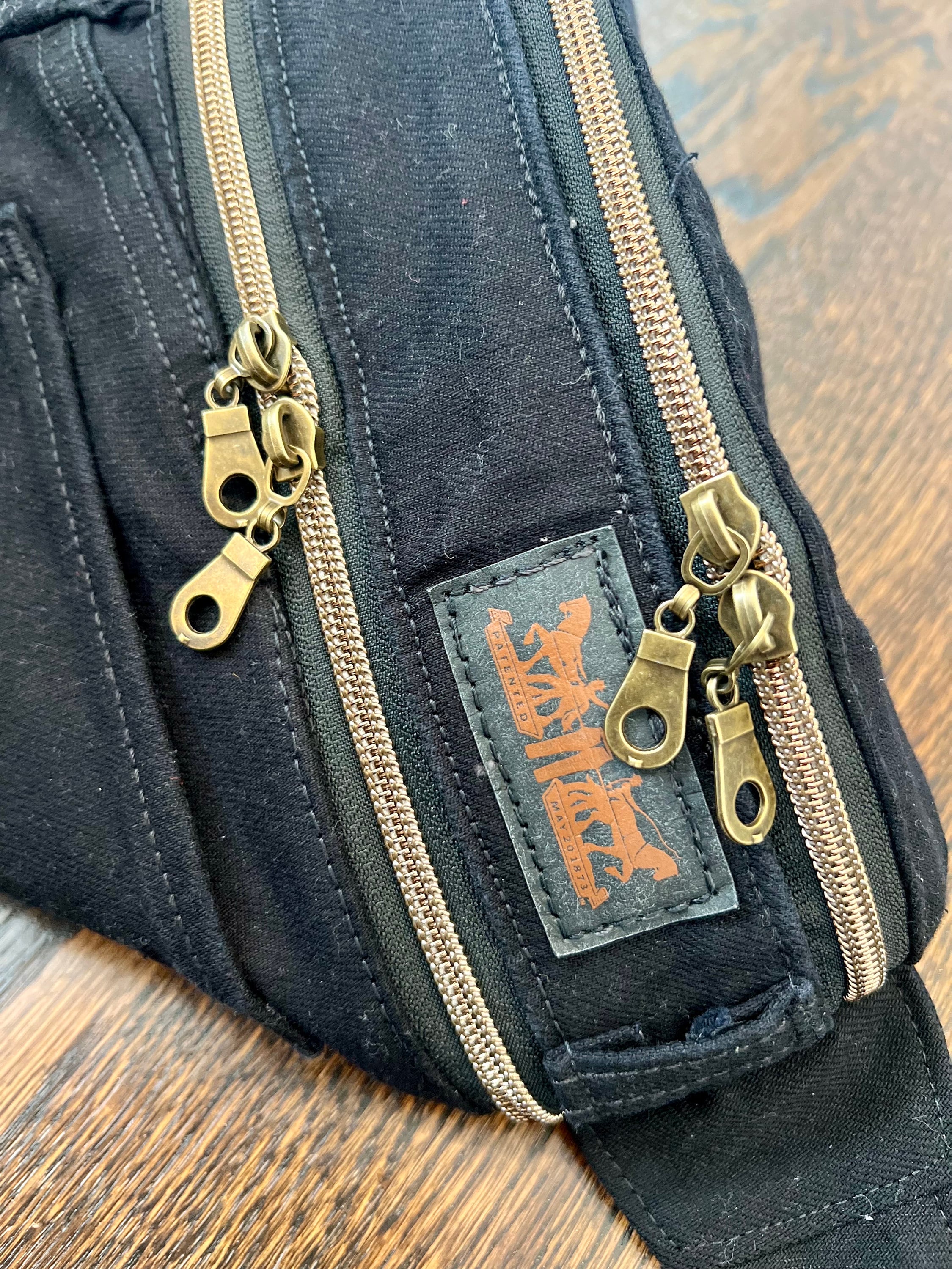 Medium Size Fanny Pack, Highquality, Repurposed From Sturdy Jeans With