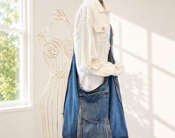 One of a Kind Upcycled Levi’s Bag | Denim Hobo Purse | Sustainable Boho Shoulder Bag
