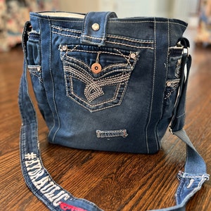 Eco-Friendly Denim Bag – Soft Boho Jean Shoulder Purse, Upcycled Crossbody Handbag