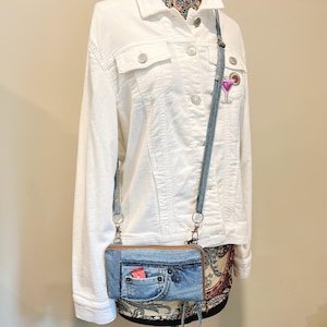 Levi's Denim Wallet, iPhone Wallet, Denim Wristlet, Clutch, Denim Crossbody Bag, Jean Pouch, Evening Bag