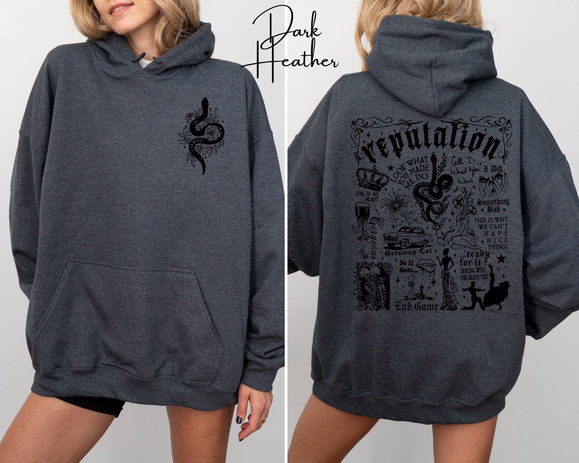 Discover Reputation Two Sided Snake Hoodie, Reputation Era Hoodie