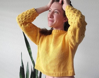 What's The Buzz Sweater PATTERN| Knitting pattern| Textured| Light weight| Instant download