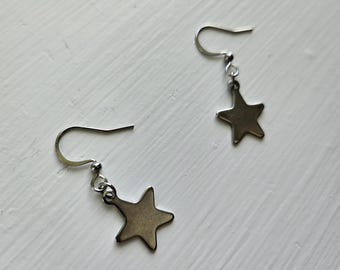 Stainless Steel Star Earrings: Fairycore Celestial Jewelry