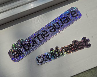 Covid Realist Pastel Fairycore Aesthetic Vinyl Glitter Sticker
